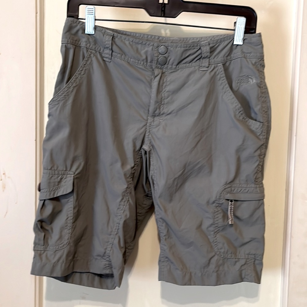 North Face hiking shorts, olive drab
